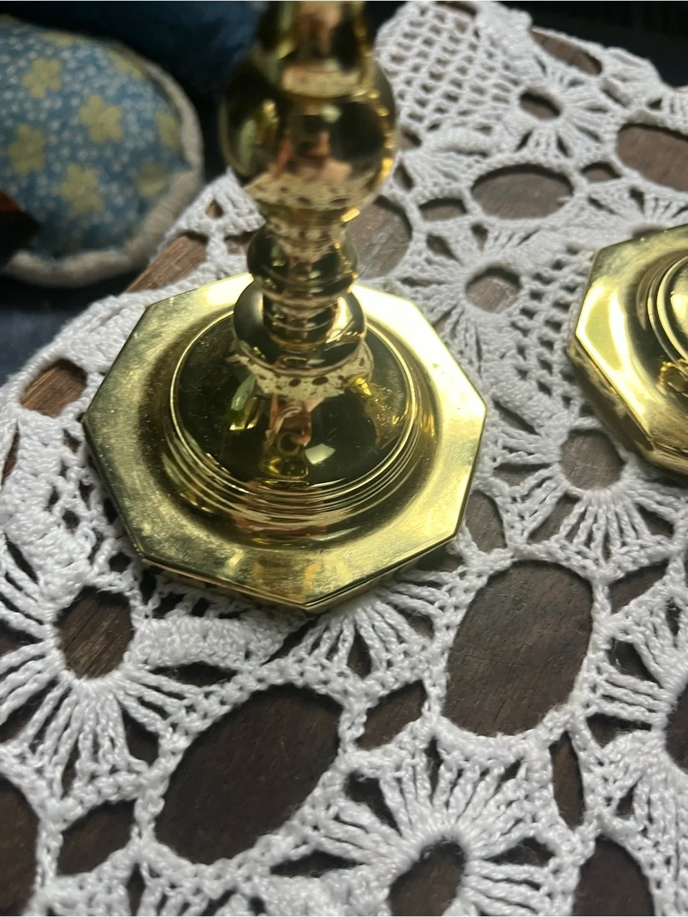 Pair of Elegant Baldwin candlesticks w: Glass fluted peg votives